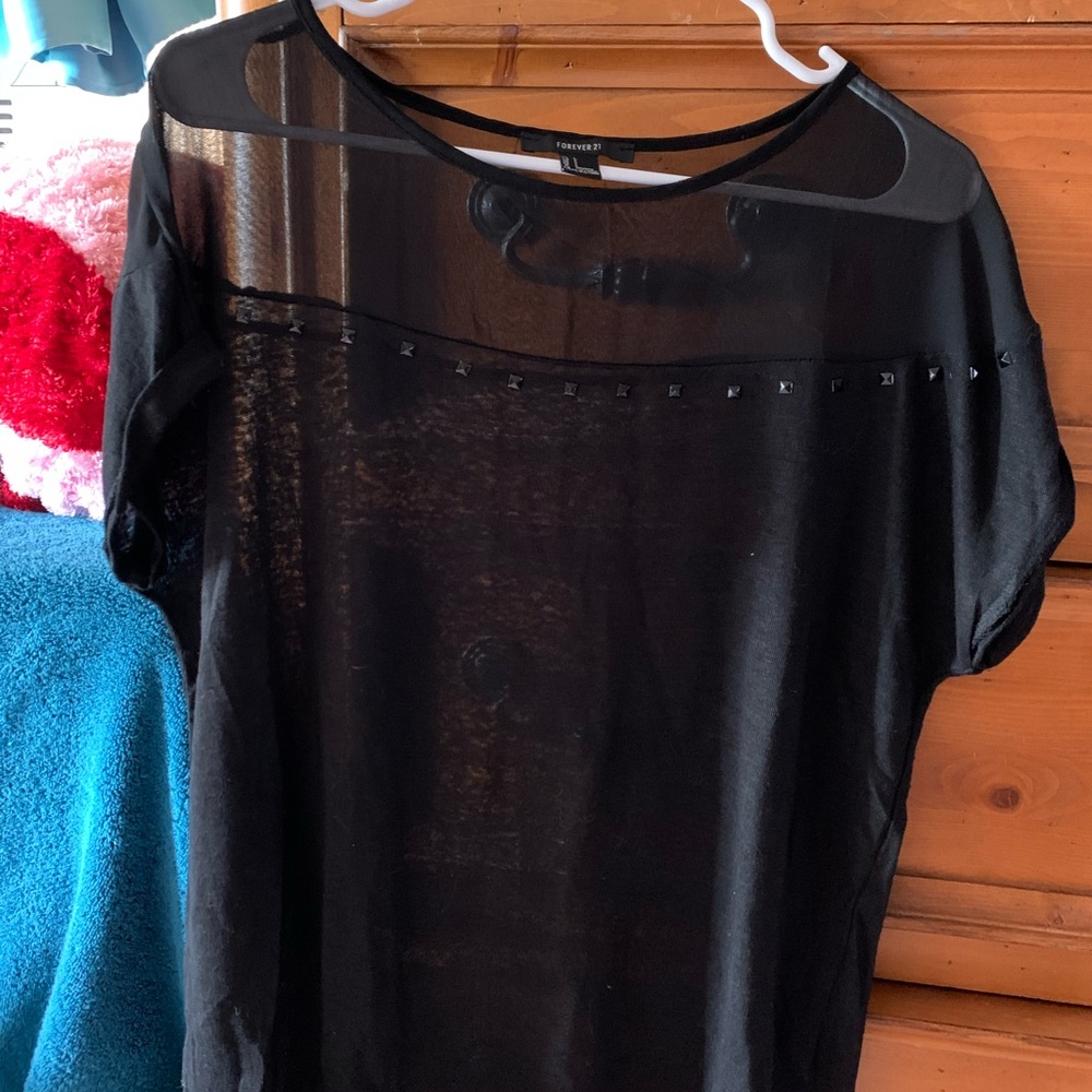 Black top semi seethru